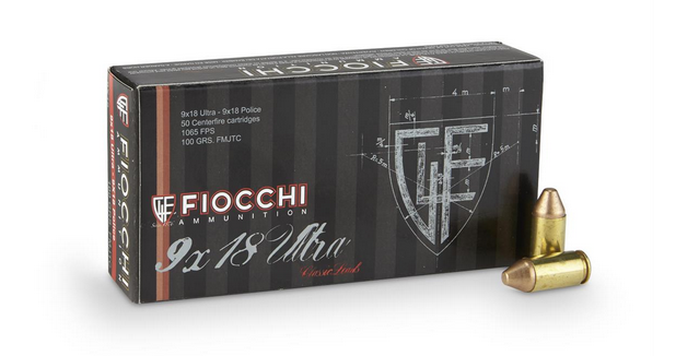 Fiocchi Specialty, 9x18mm Ultra (Police), FMJ-TC, 100 Grain, 500 Rounds