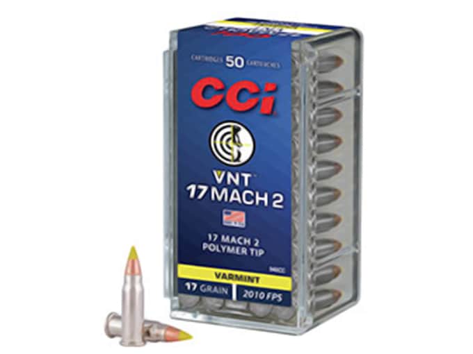 CCI Varmint Ammunition 17 Hornady Mach 2 (HM2) 17 Grain Speer VNT