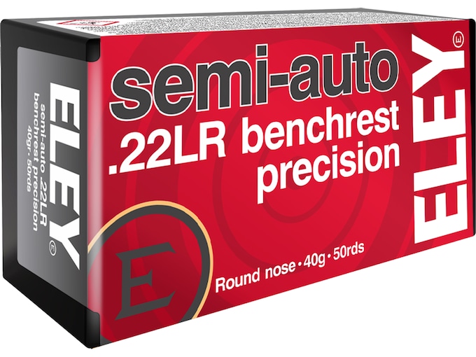 Eley Semi-Auto Benchrest Precision Ammunition 22 Long Rifle 40 Grain Round Nose