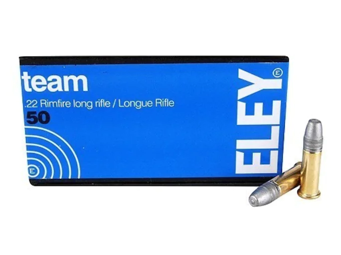 Eley Team Ammunition 22 Long Rifle 40 Grain Lead Flat Nose