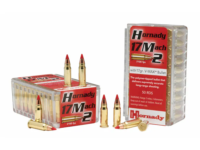Hornady Varmint Express Ammunition 17 Hornady Mach 2 (HM2) 17 Grain V-MAX