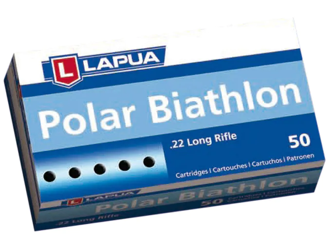 Lapua Polar Biathlon Ammunition 22 Long Rifle 40 Grain Lead Round Nose