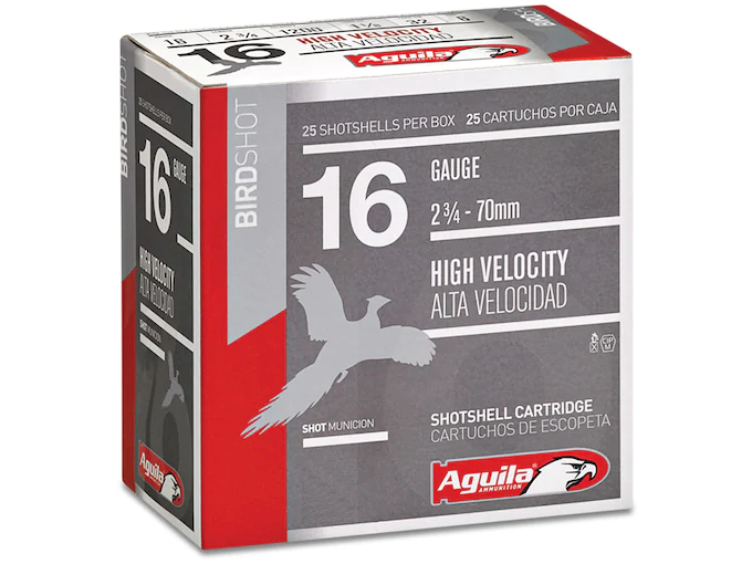 Aguila Ammunition 16 Gauge 2-3:4″ 1 oz #8 Shot Box of 25