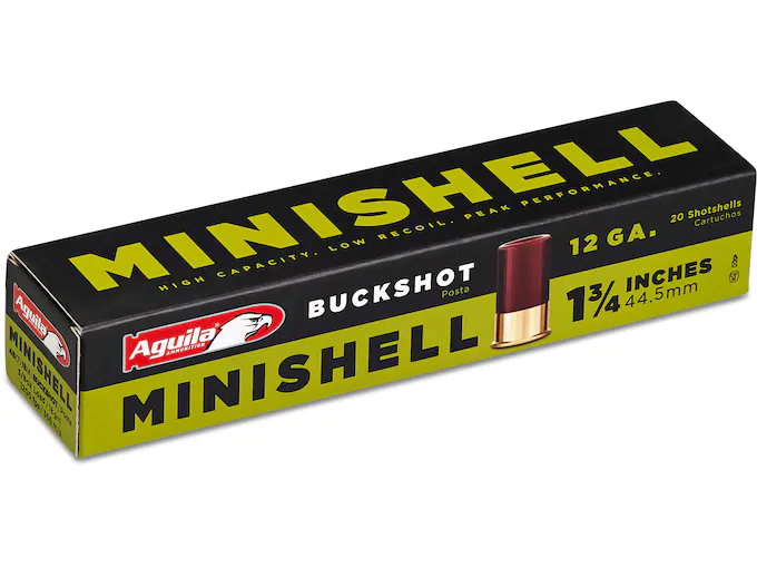 Aguila Minishell Ammunition 12 Gauge 1-3:4″ #4 and #1 Buckshot 11 Pellets