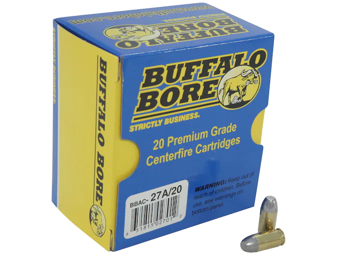 Buffalo Bore Ammunition 380 ACP +P 100 Grain Lead Flat Nose Box of 20