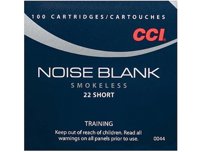 CCI Noise Blanks Ammunition 22 Short Box of 100