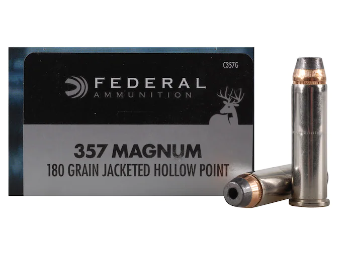 Federal Power-Shok Ammunition 357 Magnum 180 Grain Jacketed Hollow Point Box of 20