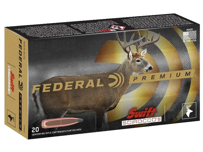 Federal Premium Ammunition 308 Winchester 165 Grain Swift Scirocco II Box of 20