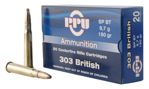 PPU PP303F Standard Rifle 303 British 174 gr Full Metal Jacket (FMJ) 20 Bx: 10 Cs