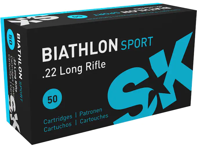 SK Biathlon Sport Ammunition 22 Long Rifle 40 Grain Lead Round Nose
