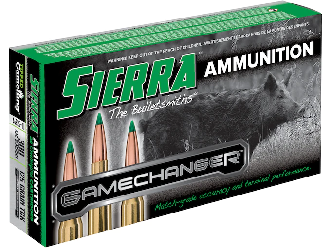 Sierra GameChanger Ammunition 300 AAC Blackout 125 Grain Tipped GameKing Box of 20