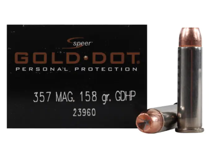 Speer Gold Dot Ammunition 357 Magnum 158 Grain Jacketed Hollow Point