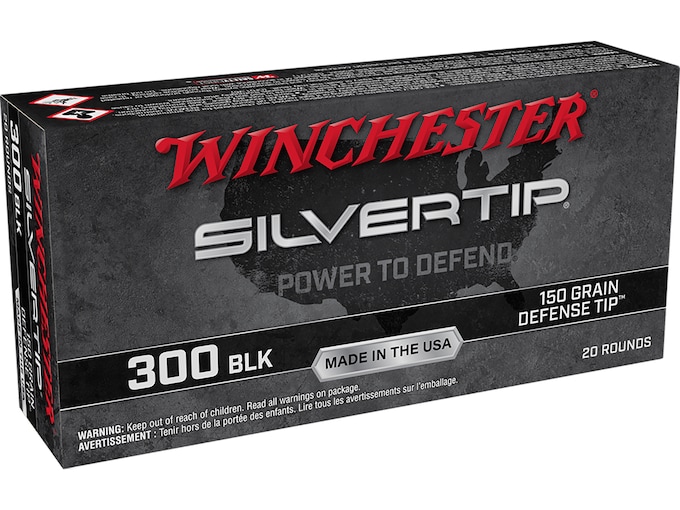 Winchester Silvertip Defense Ammunition 300 AAC Blackout 150 Grain Polymer Tip